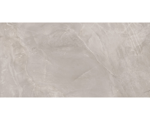 Wand- en Vloertegel Clo grijs gepolijst 60x120 cm gerectificeerd Keramische tegel met marmerstructuur