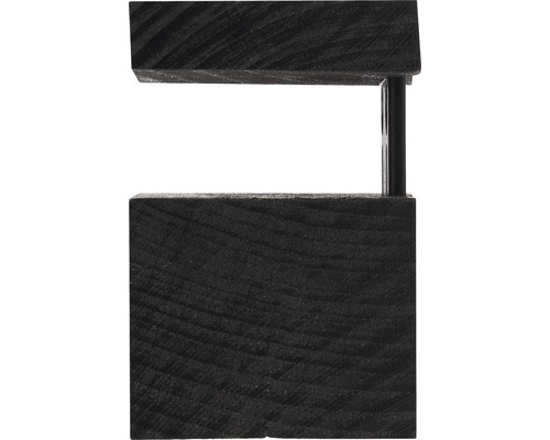 Detailopname van een houder van hout en metaal