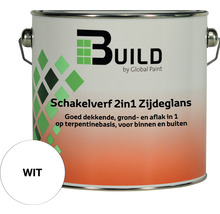 BUILD Schakelverf 2in1 grondlak en aflak wit 2,5 l