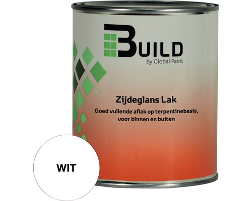 BUILD Zijdeglans lak wit 750 ml Blik zijdeglanslak voor binnen en buiten