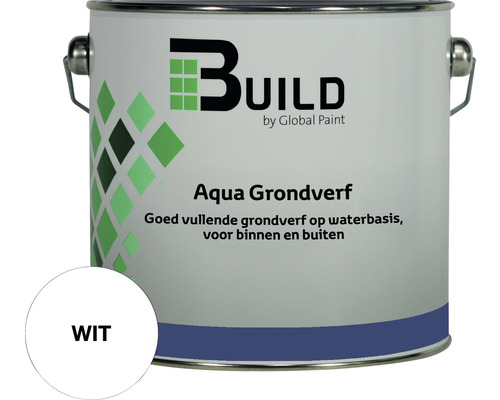 BUILD Aqua grondverf wit 2,5 l