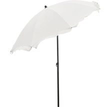 Parasol met metalen steel en golvende rand