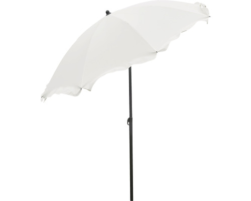 Parasol met metalen steel en golvende rand