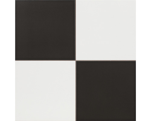 Wand- en Vloertegel Dammer zwart/wit 45x45 cm