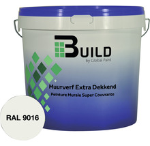 BUILD Muurverf extra dekkend RAL 9016 10 l