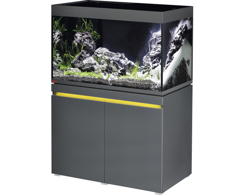 EHEIM Aquariumcombinatie Incpiria 330 L met LED-verlichting en verlichte onderkast grafiet 100x60x144 cm