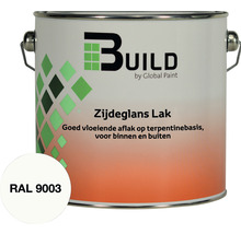 BUILD Zijdeglans lak RAL 9003 2,5 l