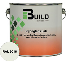BUILD Zijdeglans lak RAL 9016 2,5 l