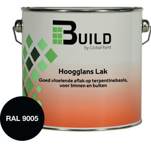BUILD Hoogglans lak RAL 9005 2,5 l