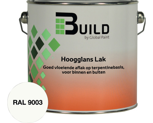 BUILD Hoogglans lak RAL 9003 2,5 l