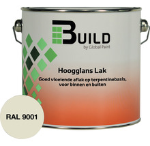 BUILD Hoogglans lak RAL 9001 2,5 l