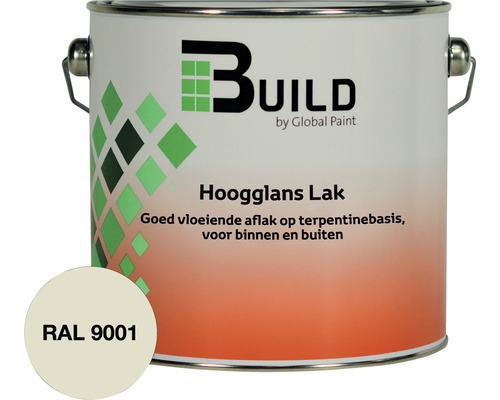 BUILD Hoogglans lak RAL 9001 2,5 l