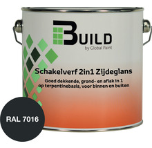BUILD Schakelverf 2in1 grondlak en aflak RAL 7016 2,5 l