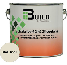 BUILD Schakelverf 2in1 grondlak en aflak RAL 9001 2,5 l