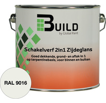 BUILD Schakelverf 2in1 grondlak en aflak RAL 9016 2,5 l