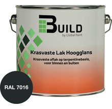 BUILD Krasvaste lak hoogglans RAL 7016 2,5 l