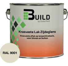 Blik krasvaste zijdeglanslak van het merk Build met RAL-kleur 9001
