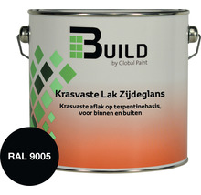 BUILD Krasvaste lak zijdeglans RAL 9005 2,5 l