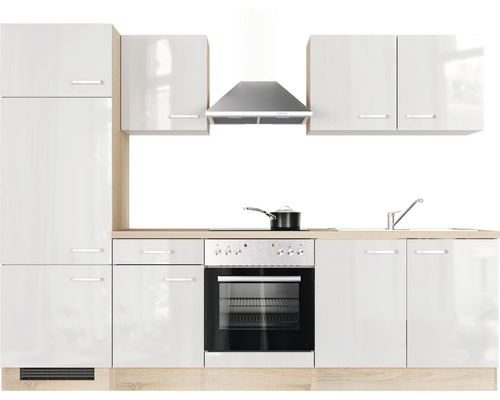 Inbouwkeuken met elektrische apparaten, spoelbak en afzuigkap