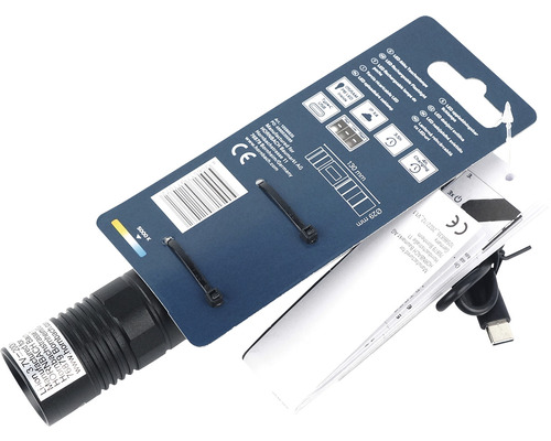 LED accuzaklamp met verpakking