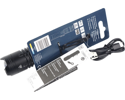 LED accu zaklamp met oplaadkabel