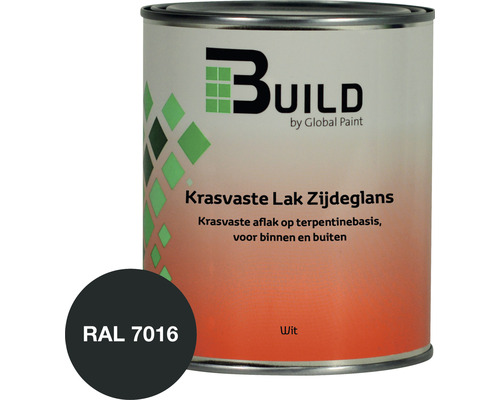 BUILD Krasvaste lak zijdeglans RAL 7016 750 ml