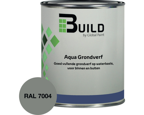 BUILD Aqua grondverf RAL 7004 750 ml Watergedragen primer voor binnen en buiten in blik