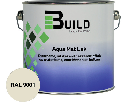BUILD Aqua lak mat RAL 9001 2,5 l-0