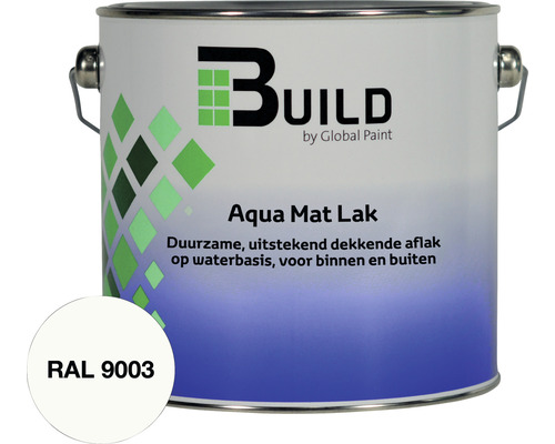 BUILD Aqua lak mat RAL 9003 2,5 l