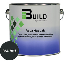 Verfemmer met Aqua Mat Lak van Build by Global Paint en RAL 7016 kleurveld