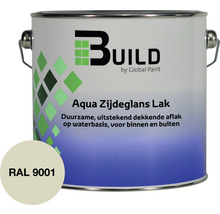 Verf Aqua Zijdeglans Lak in blik met RAL 9001