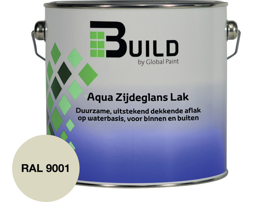BUILD Aqua lak zijdeglans RAL 9001 2,5 l