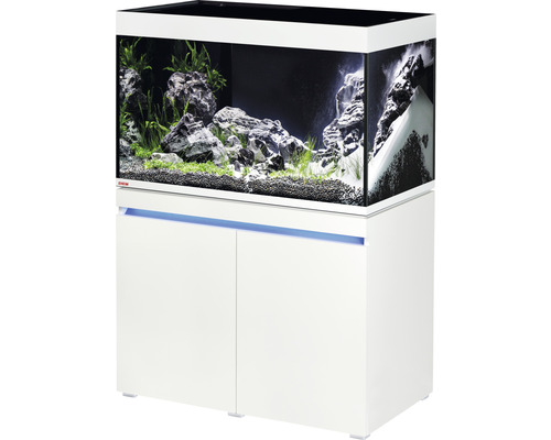 EHEIM Aquariumcombinatie Incpiria 330 L met LED-verlichting en verlichte onderkast alpen 100x60x144 cm