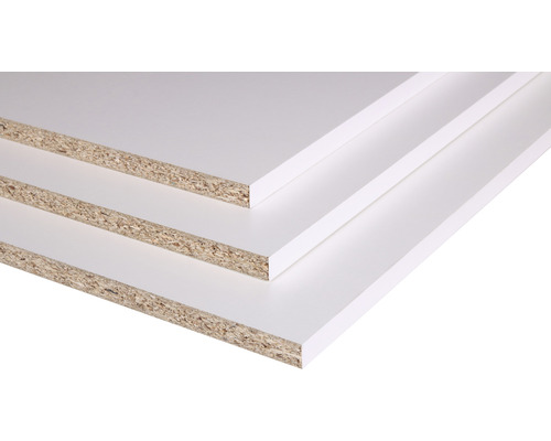 Meubelpaneel wit tweezijdig afgewerkt 18x600x1830 mm Drie gecoate spaanplaten