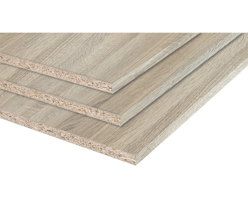 Meubelpaneel robson eiken tweezijdig afgewerkt 18x300x2500mm Drie gecoate spaanplaten met houten decor