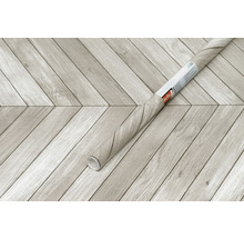 Rol designfolie met houtlook in visgraatmotief