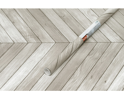 Rol designfolie met houtlook in visgraatmotief