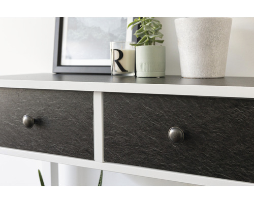 Console met lades in steenlook