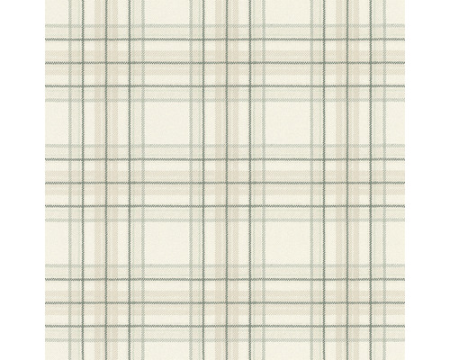 RASCH Vliesbehang 537437 Curiosity grafisch crème Behang met Schots ruitpatroon