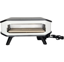 COZZE Pizzaoven elektrisch 17" 230V 2200W, RVS zwart 60,5x60,5x30,5 cm