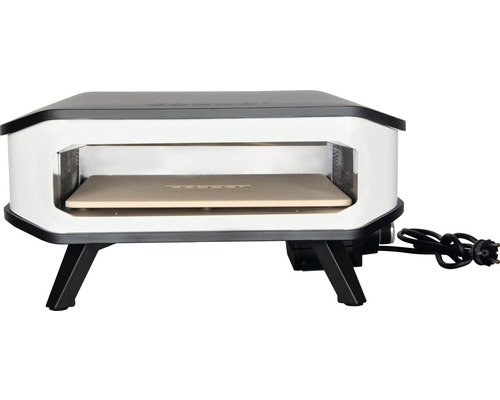 COZZE Pizzaoven elektrisch 17" 230V 2200W, RVS zwart 60,5x60,5x30,5 cm