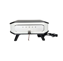 COZZE Pizzaoven elektrisch 17" 230V 2200W, RVS zwart 60,5x60,5x30,5 cm