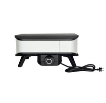COZZE Pizzaoven elektrisch 17" 230V 2200W, RVS zwart 60,5x60,5x30,5 cm