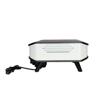 COZZE Pizzaoven elektrisch 17" 230V 2200W, RVS zwart 60,5x60,5x30,5 cm