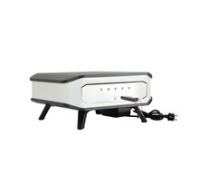 COZZE Pizzaoven elektrisch 17" 230V 2200W, RVS zwart 60,5x60,5x30,5 cm