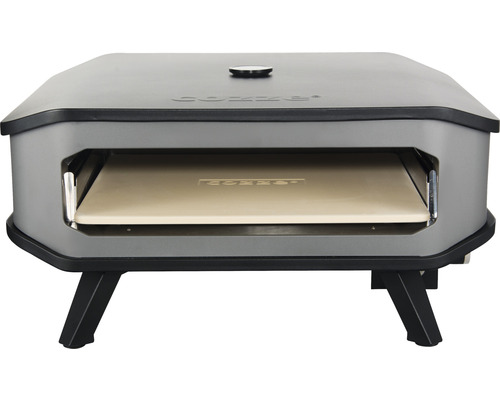 COZZE Pizzaoven gas 17" 30 Mb 5.0 KW, RVS zwart 60,5x60,5x30,5 cm