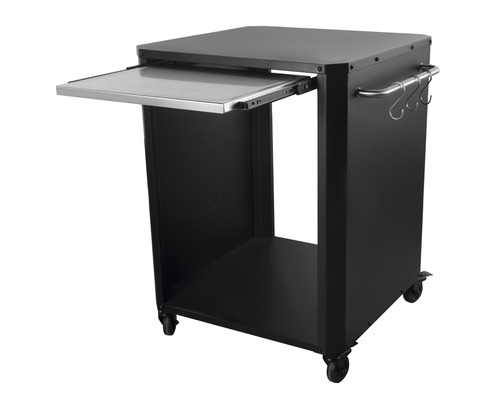 Grillwagen met uittrektafel en hakenlijst