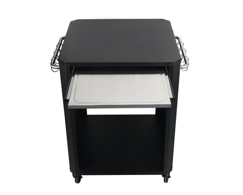 Barbecue trolley met uittrekbare lade en wielen