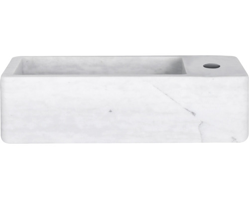 Rechthoekige wastafel van marmer