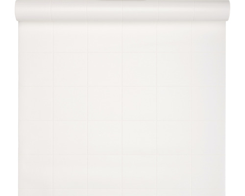 Wit behang op rol met vierkant patroon